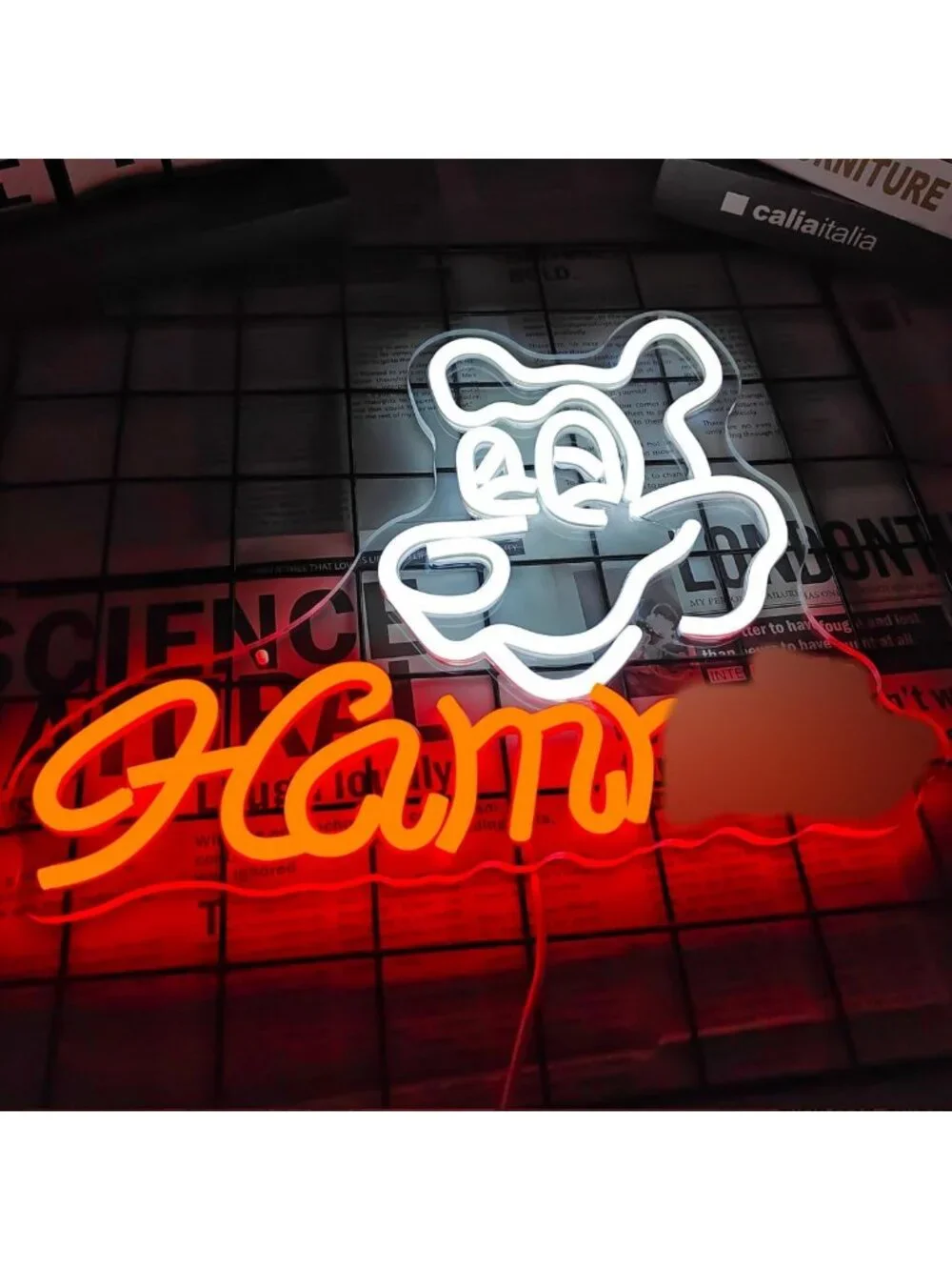 Dimmable Neon Bear Sign for Wall Decor | LED Light for Home Bar, Pub, Man Cave